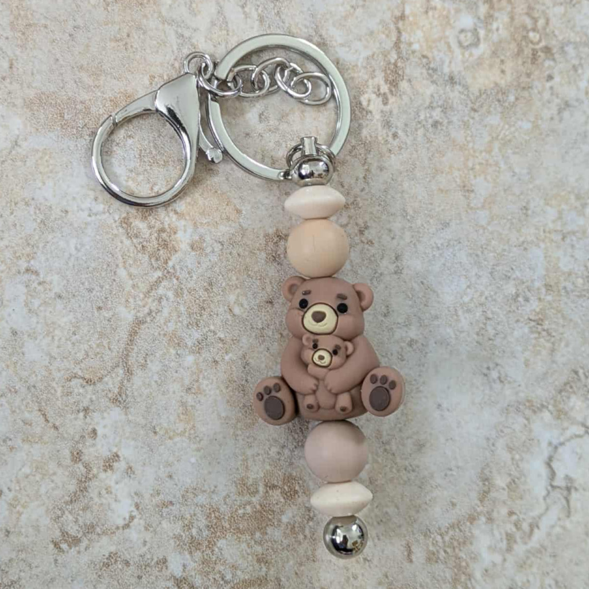 Mama Bear and Cub Keychain