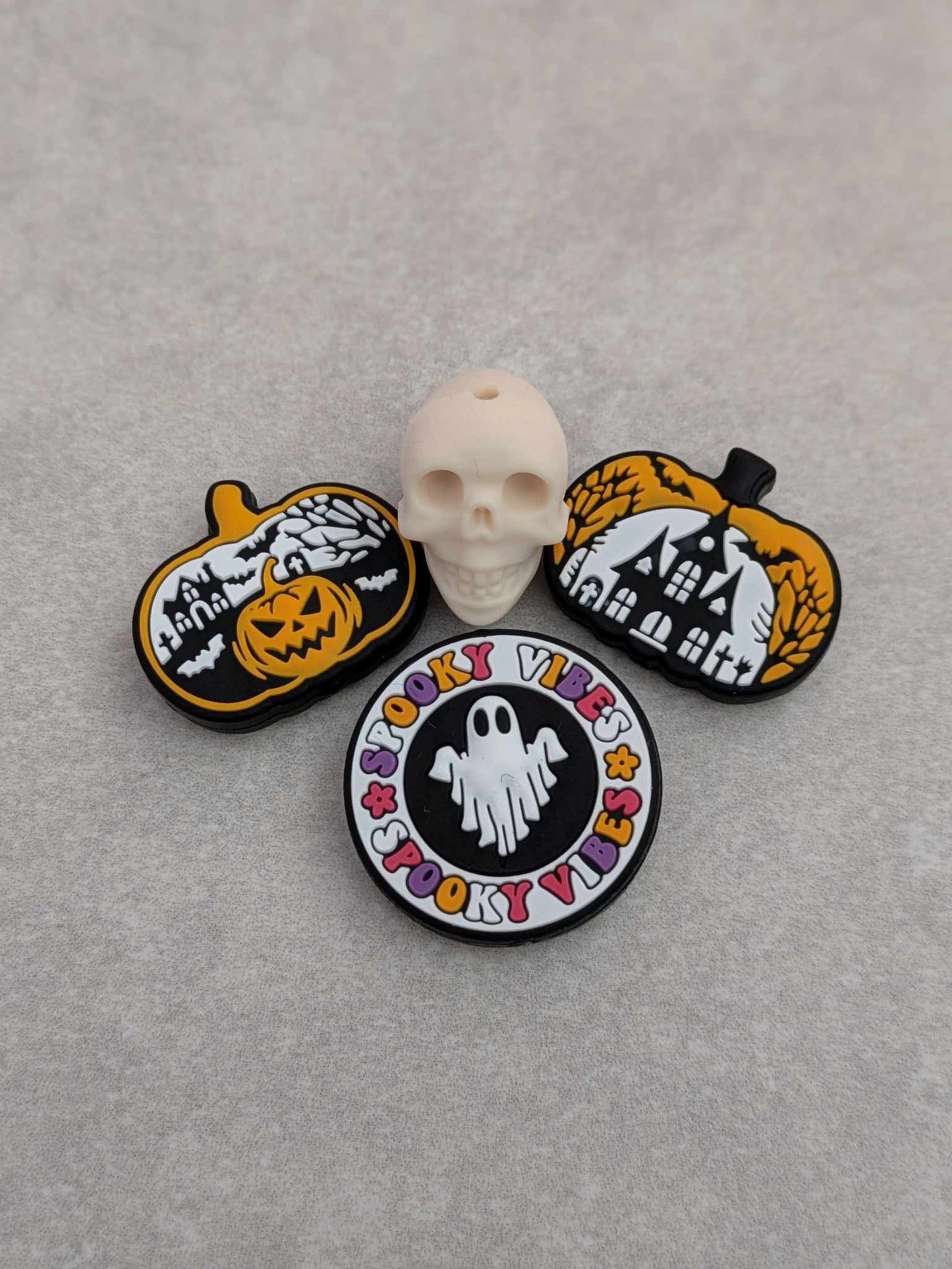 Halloween Silicone Focal Bead Set - 4 pcs