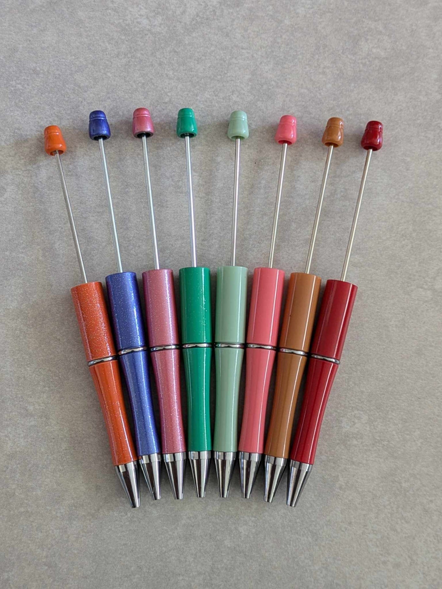 Sparkle Metallic Tone Beadable Pens - Set of 8 - Variety D