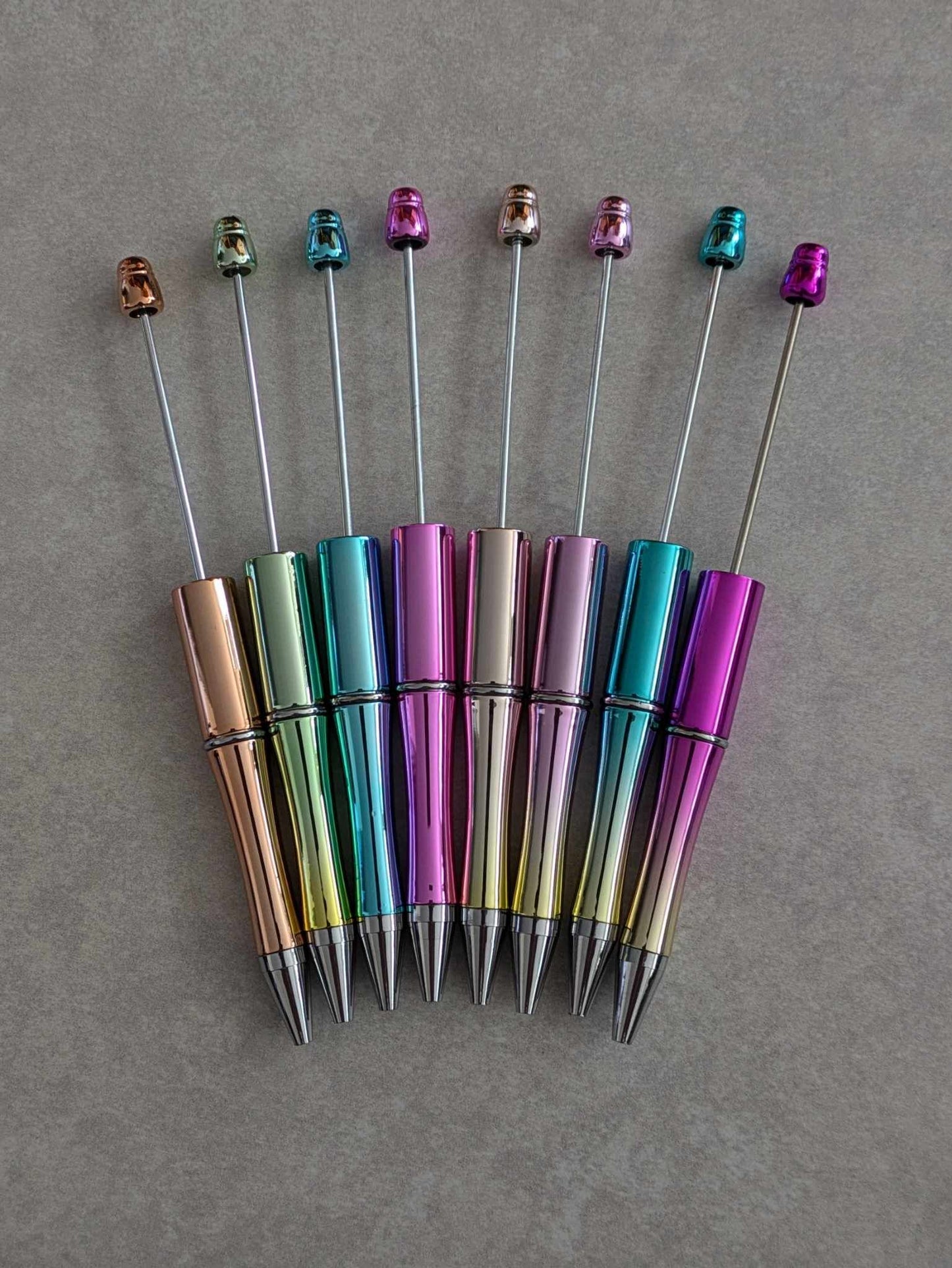 Gradient Metallic Colored Beadable Pens - Set of 8 - Variety K