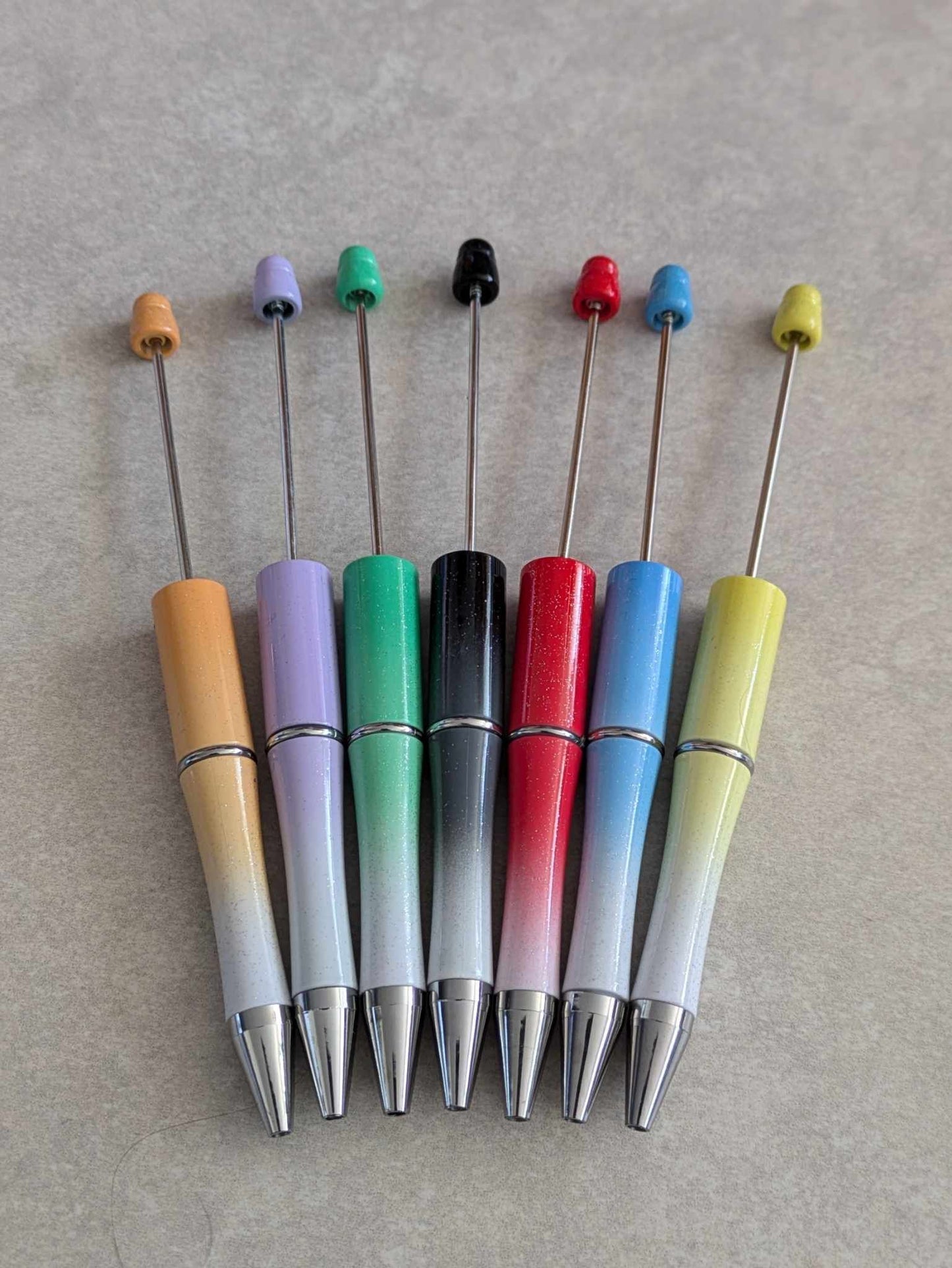 Gradient Colored Beadable Pens - Set of 7 - Variety I