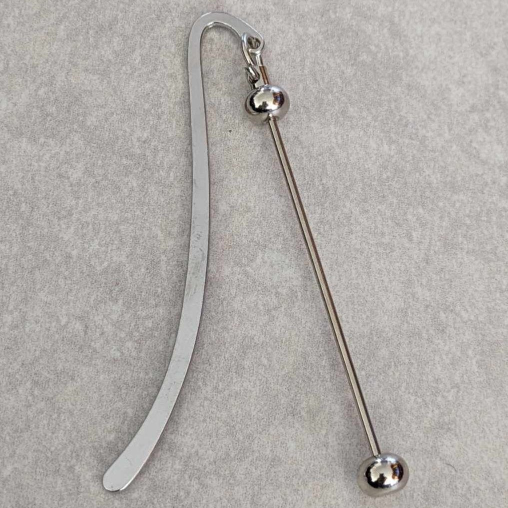 Silvery Beadable Bookmark