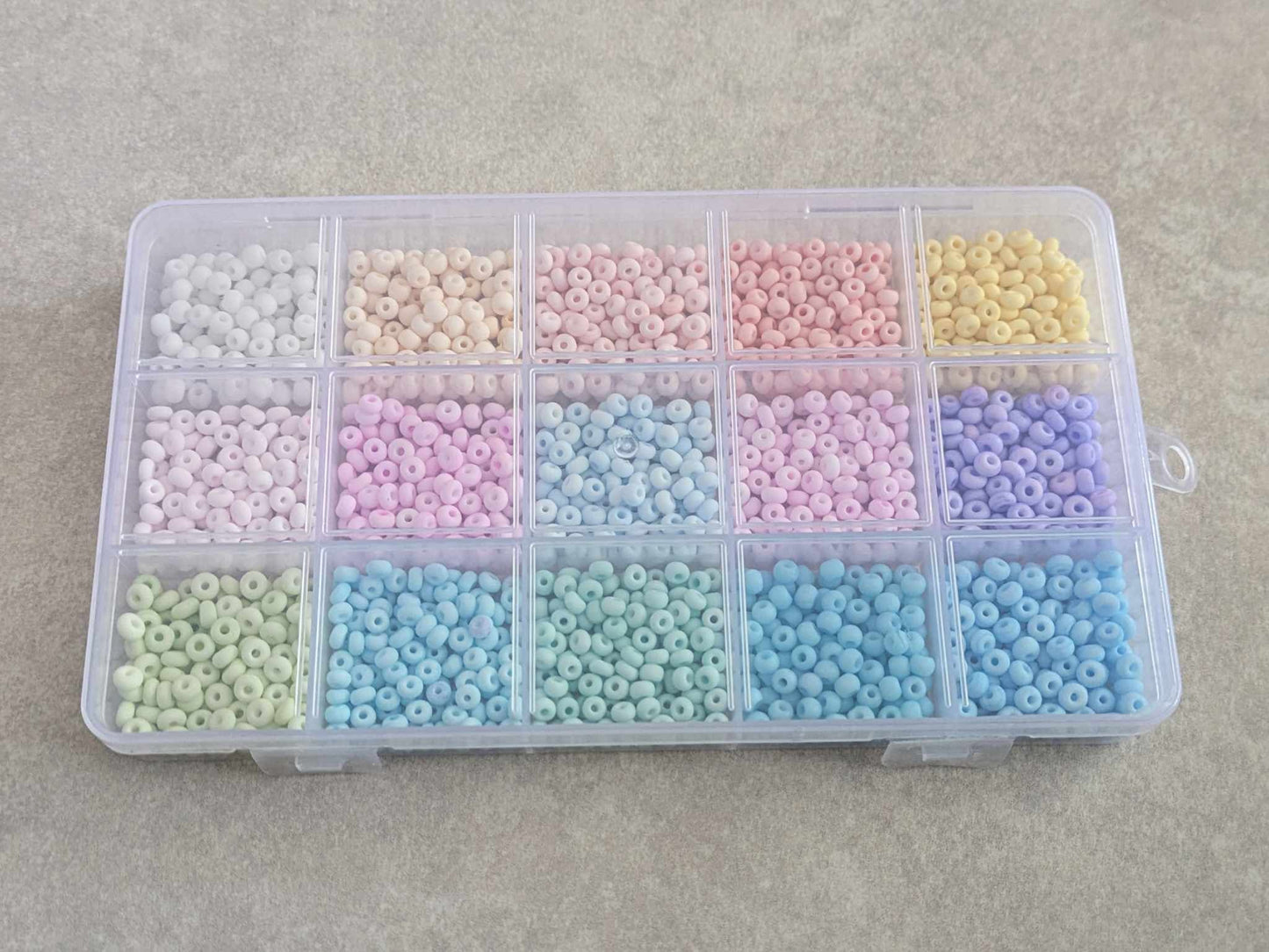 Macaroon Seed Beads - 4mm - 2250 pcs in Storage Box