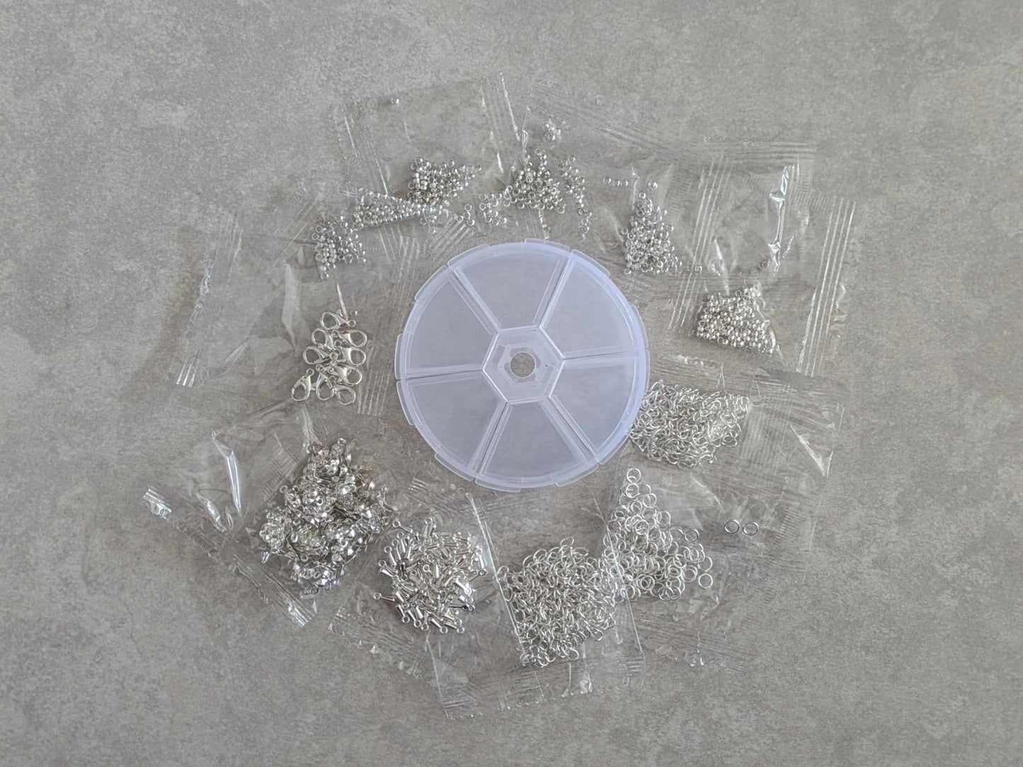 Silver Tone Jewelry Findings Set