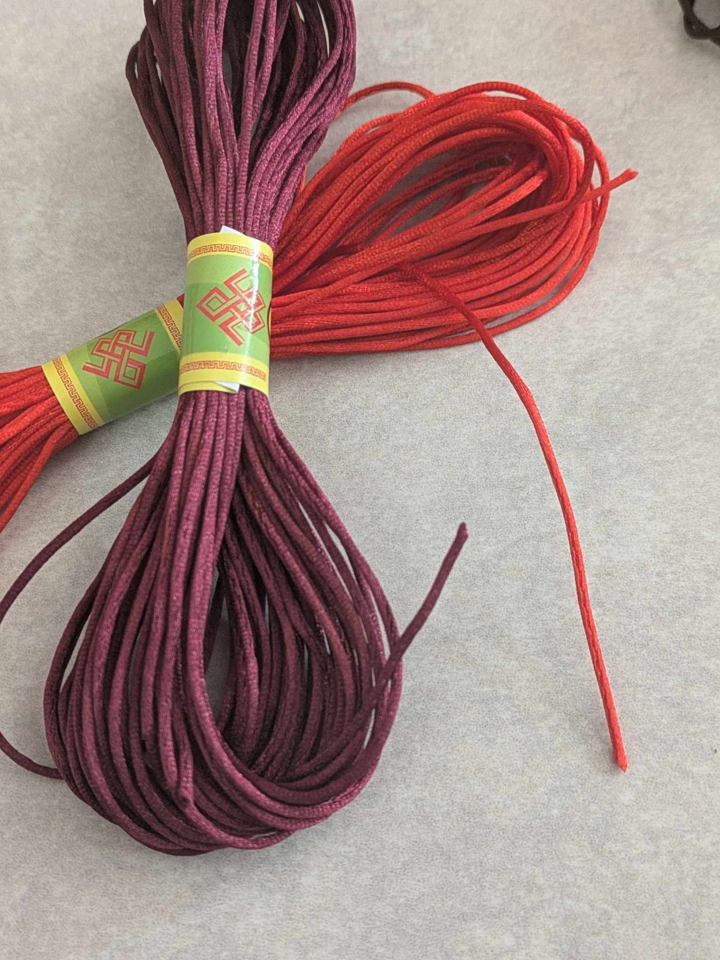 16 Different Skeins of Jewerly Thread - 1.5mm wide, 10m long