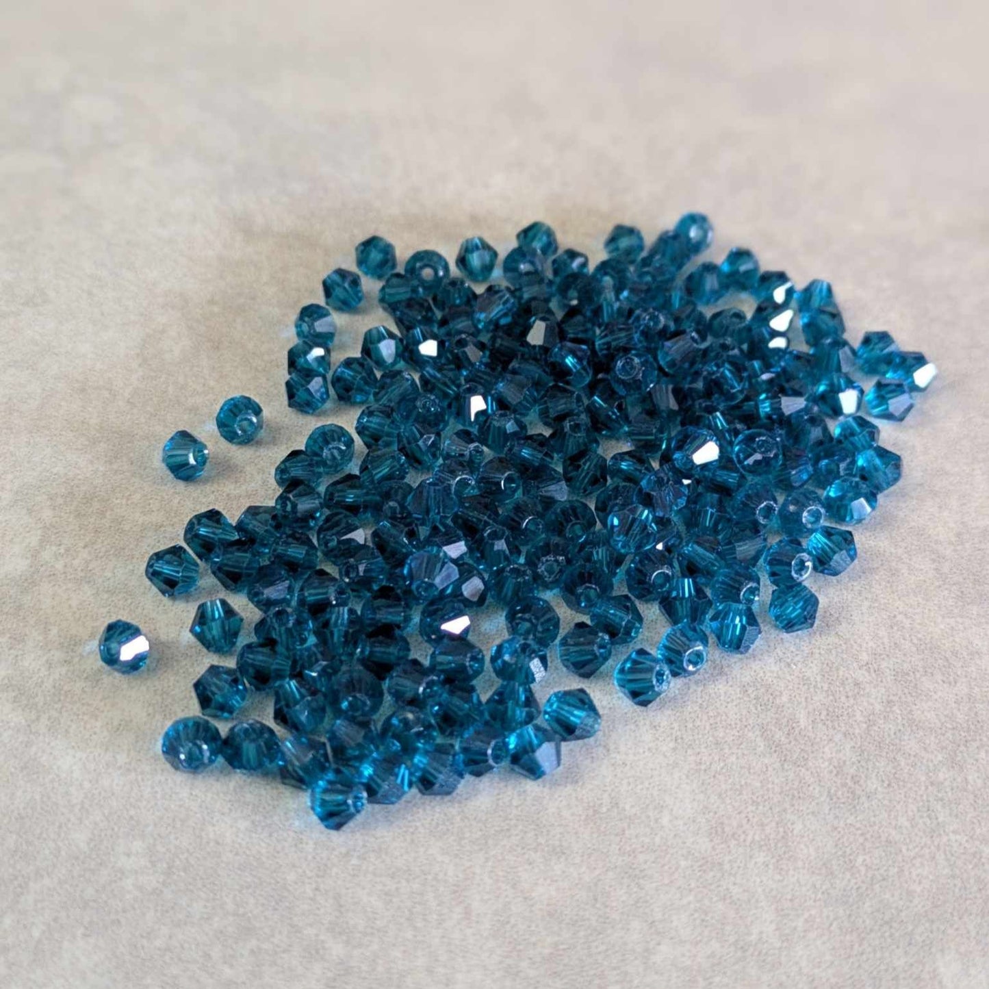 4mm Bicone Beads - Peacock Blue - 300 pcs
