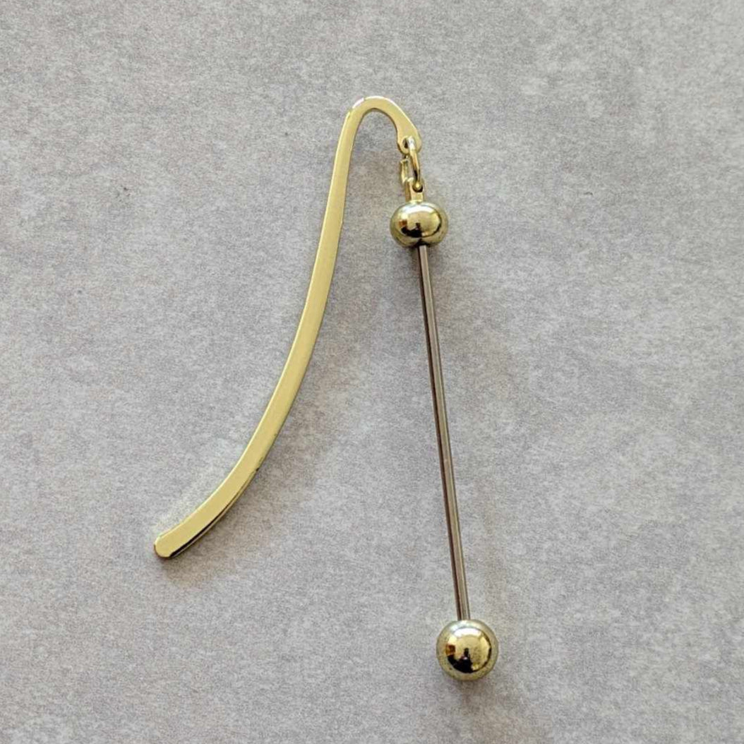 Golden Beadable Bookmark