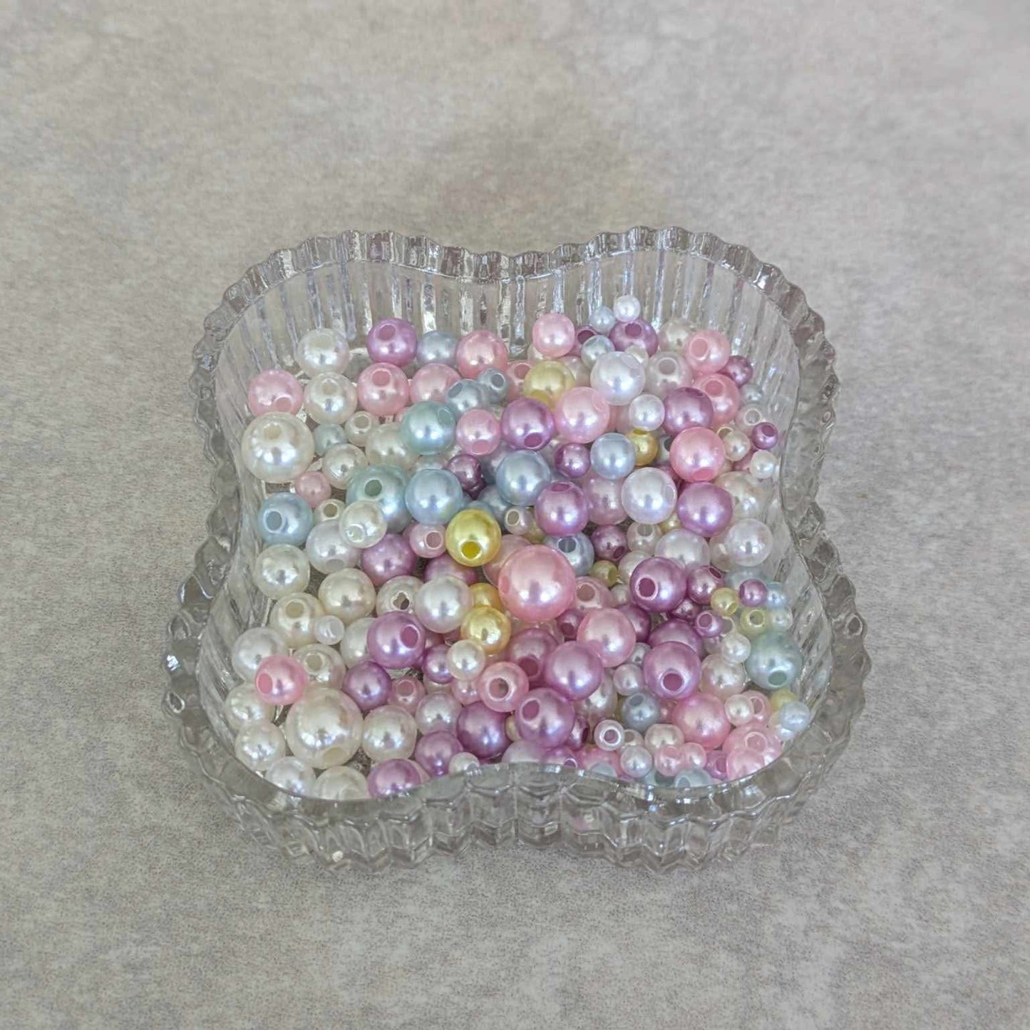 3-8mm round acrylic bead set - 150 pcs - Pastels