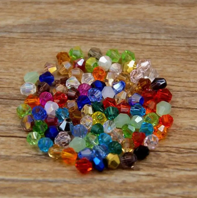 4mm Bicone Beads - Assorted Colors - 300 pcs