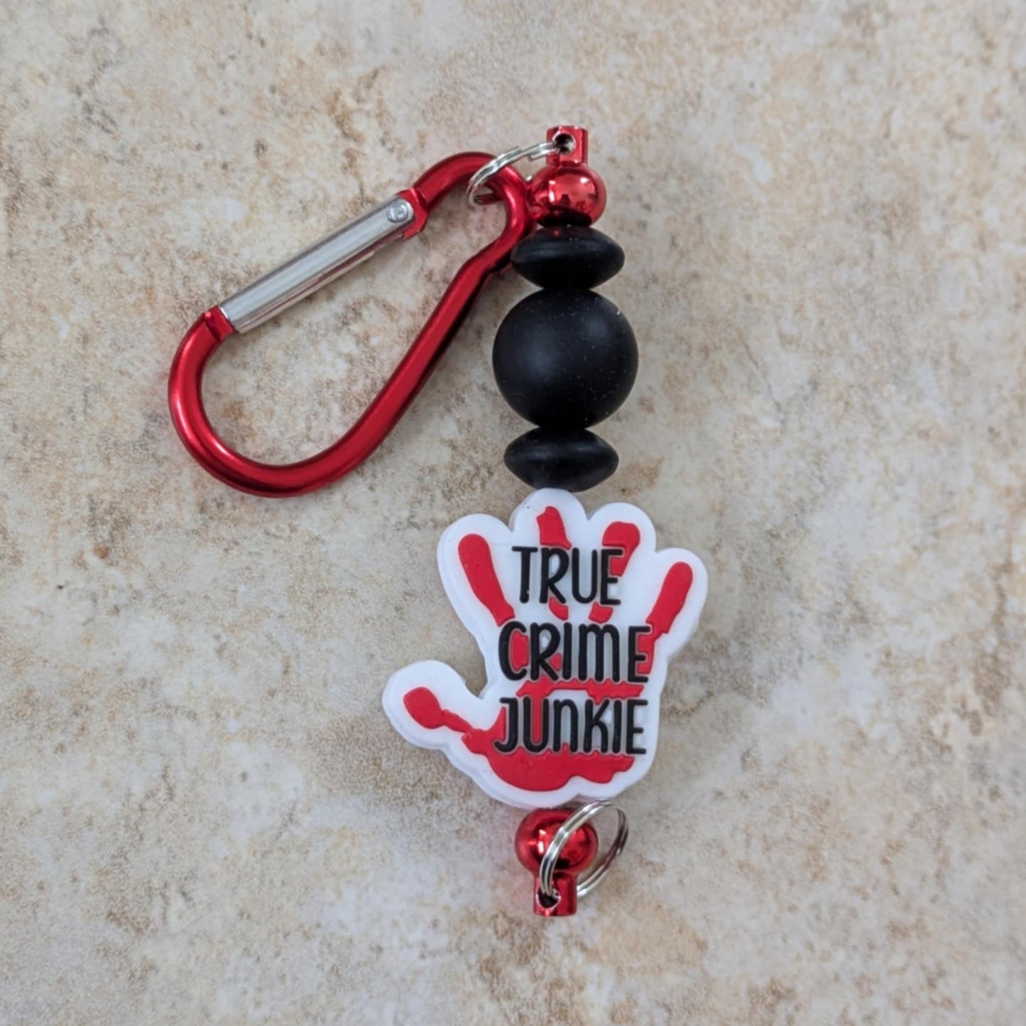 True Crime Junkie Keychain