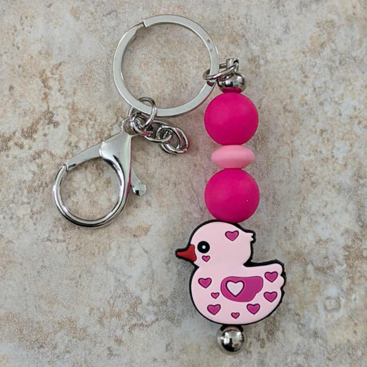 Heart Duck Keychain