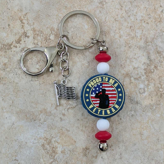 Veteran Pride Keychain