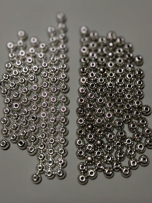 6mm SIlvery or White K CCB Beads - 200 pcs