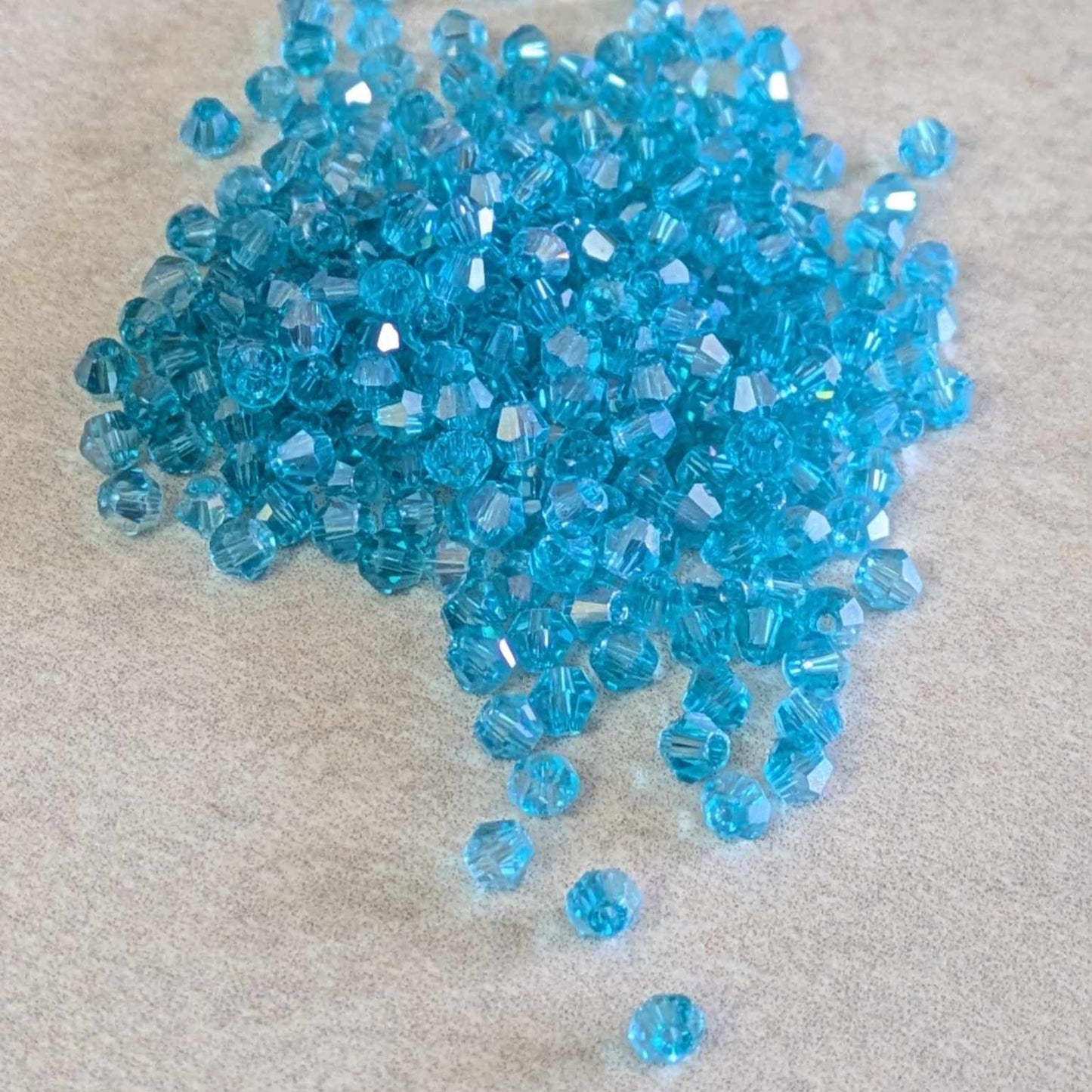 4mm Bicone Beads - Lake Blue - 300 pcs