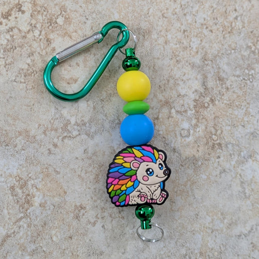 Colorful Hedgehog Green Keychain