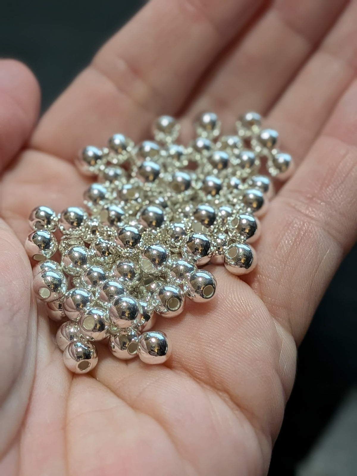 6mm SIlvery or White K CCB Beads - 200 pcs