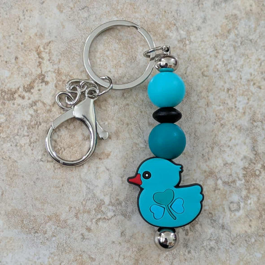 Shamrock Duck Keychain
