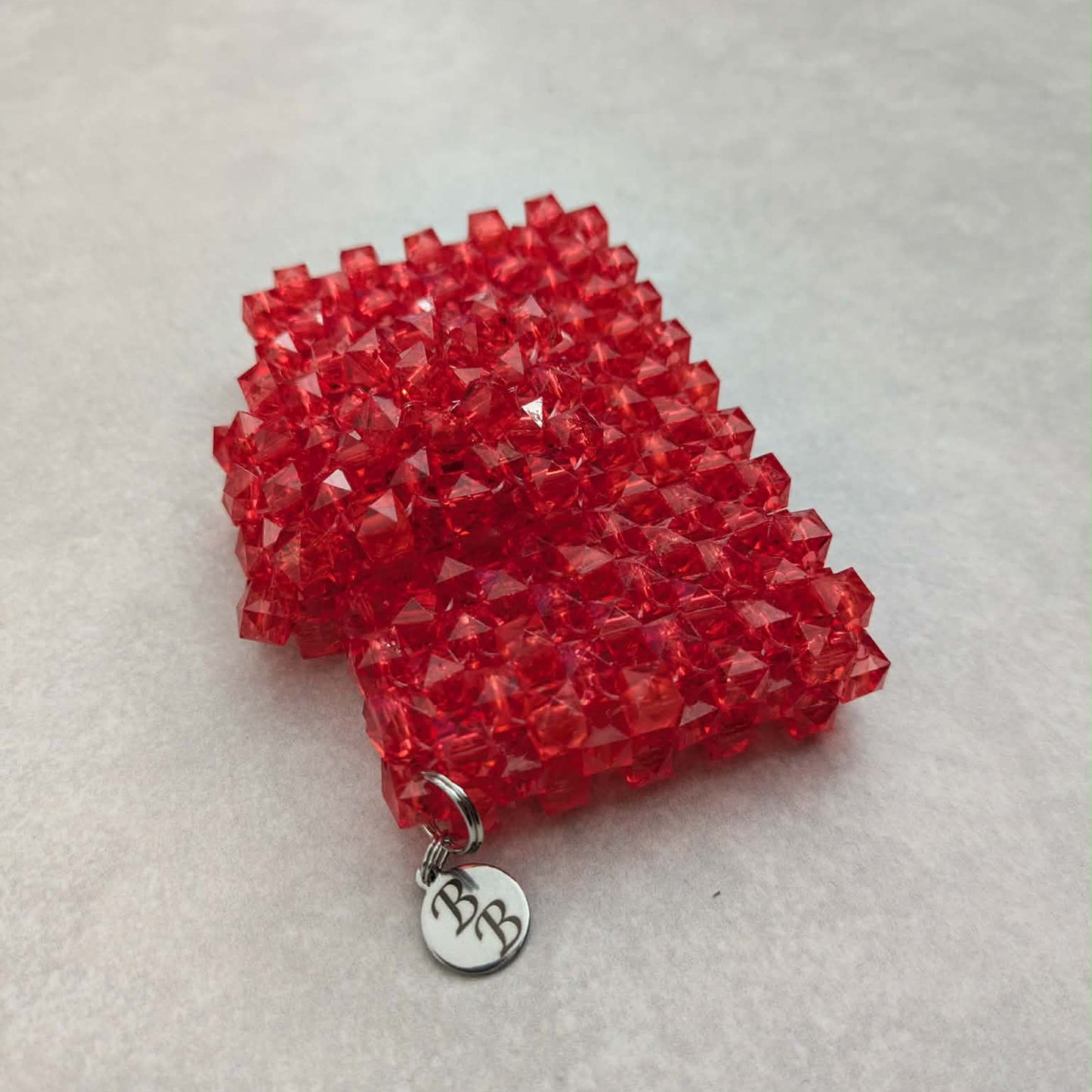 Red Beaded Card Holder