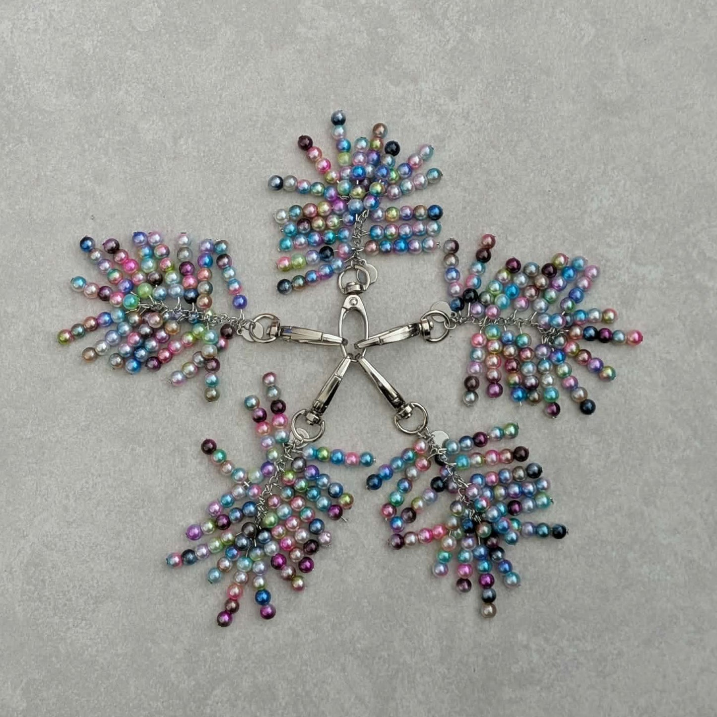 Cascading Beaded Bag Charm