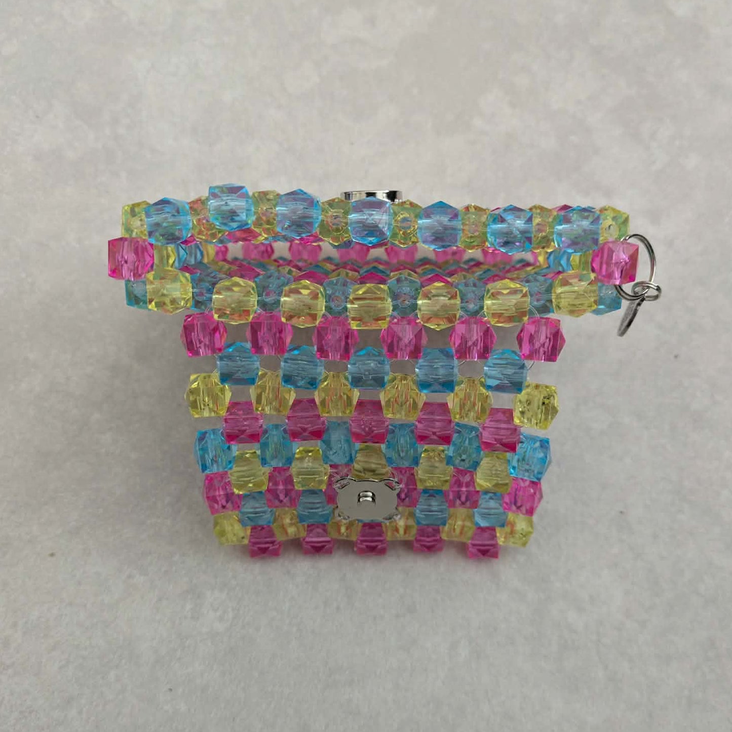 Pink, Blue, Yellow Beaded Wallet