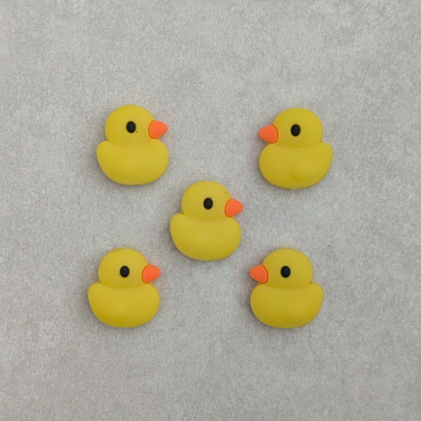 5 Silicone Yellow Ducky Focal Beads