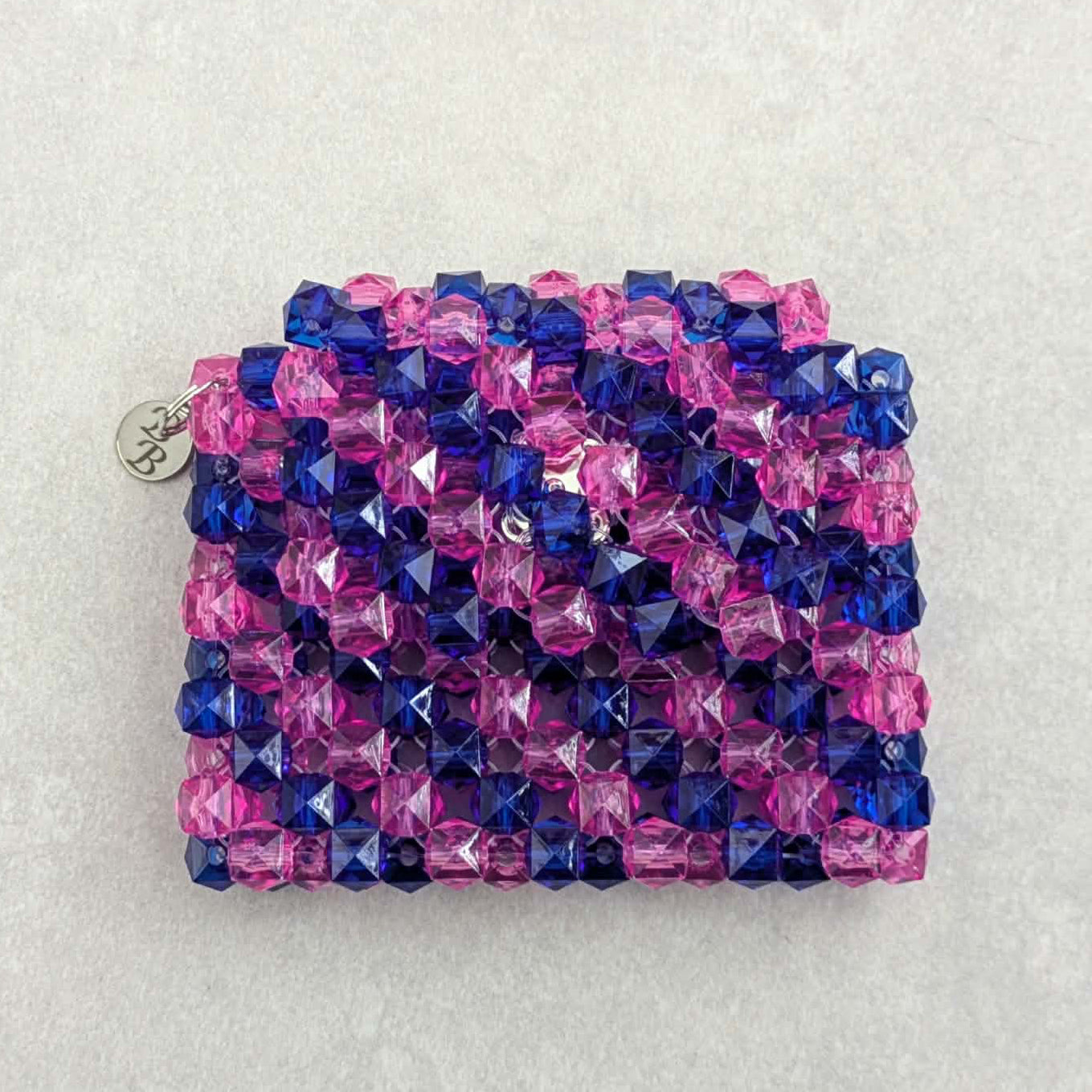 Blue & Pink Beaded Wallet