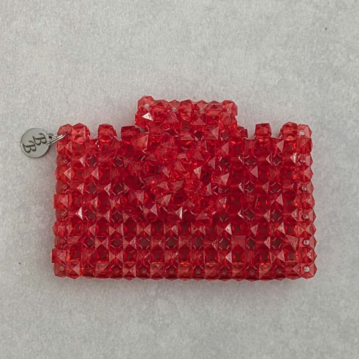 Red Beaded Card Holder