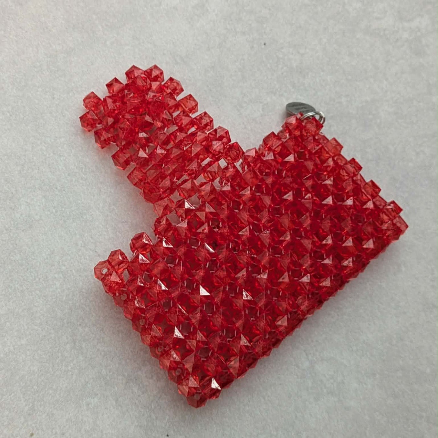 Red Beaded Card Holder