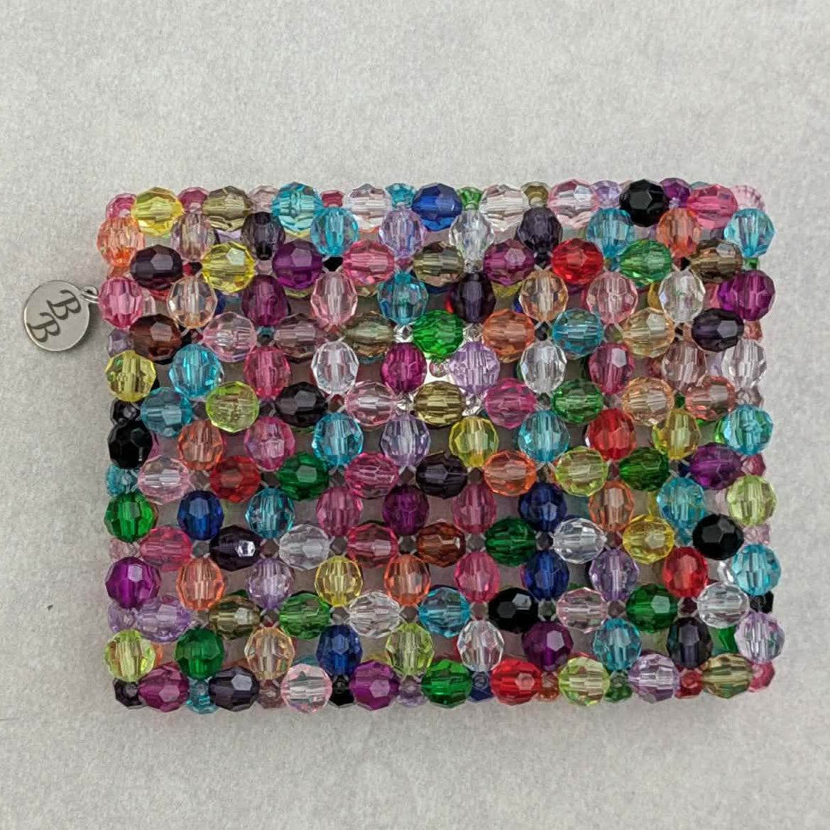 Mulit-Colored Faceted Beaded Wallet