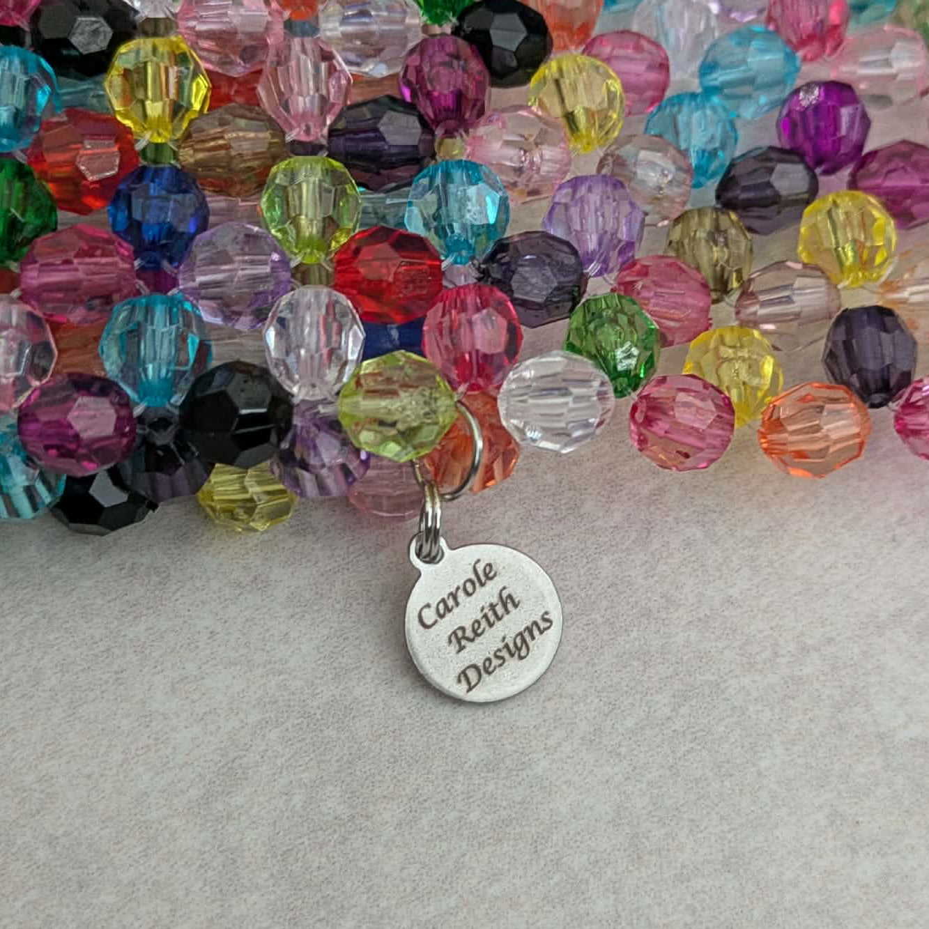 Mulit-Colored Faceted Beaded Wallet