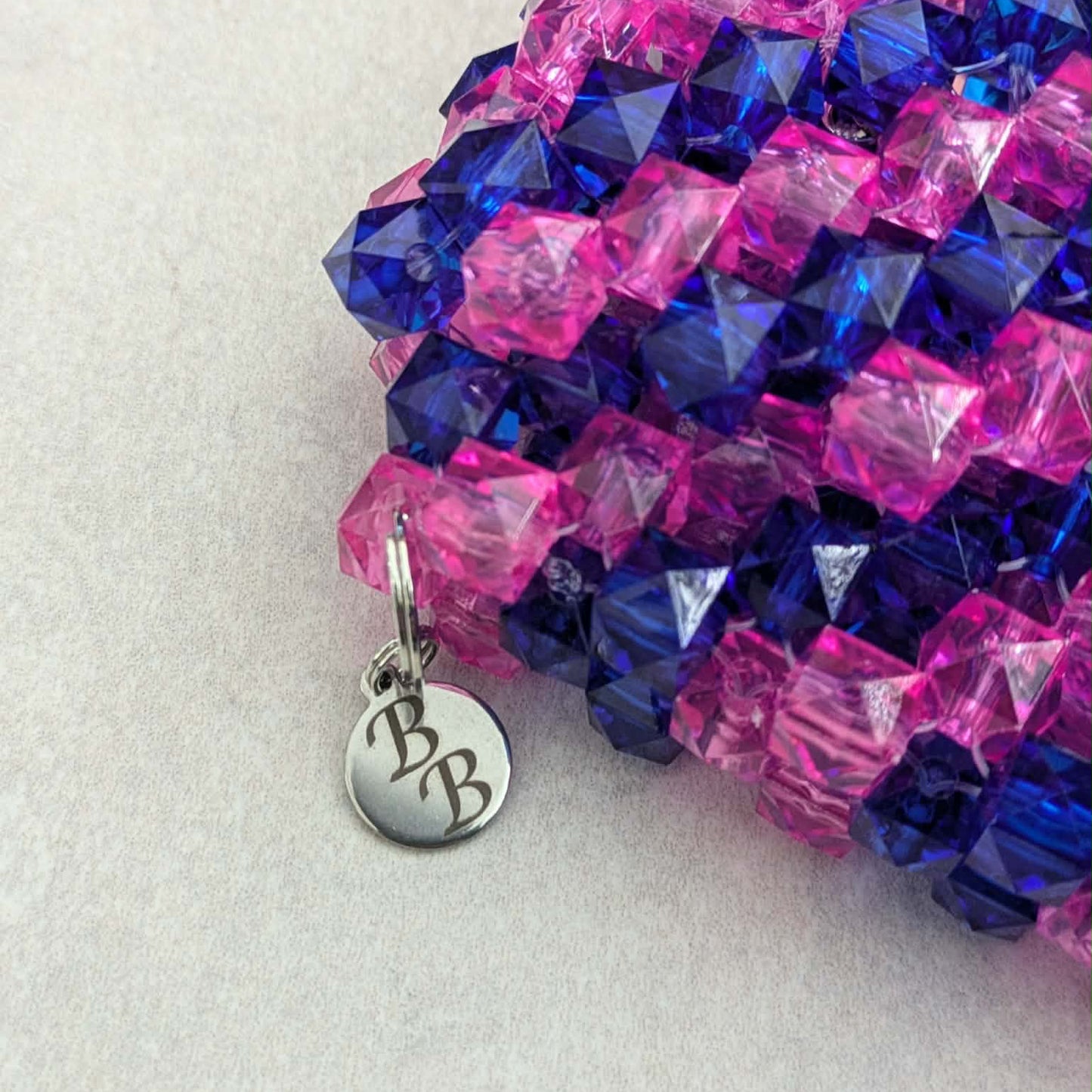 Blue & Pink Beaded Wallet