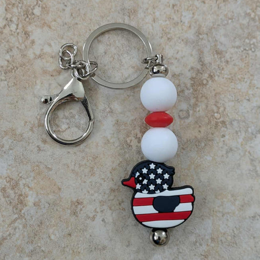 Patriotic Duck Keychain (WRW)