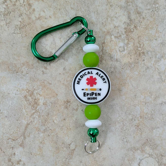 Medical Alert - EpiPen - Green Keychain